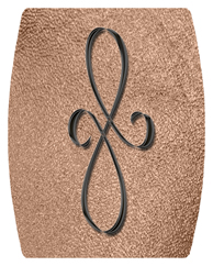 DAREC 601 BK SH BZ Black Scroll Shimmer Bronze Background